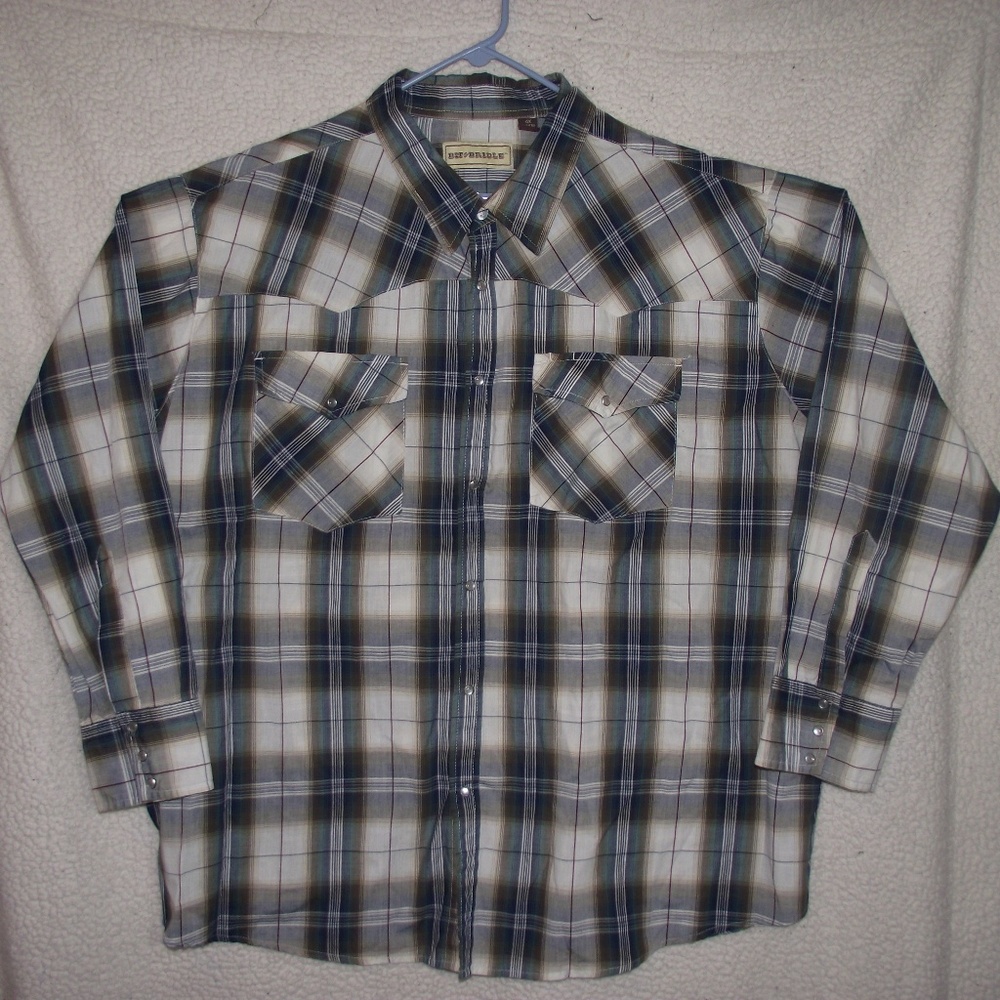 Bit & Bridle Plaid Western Shirt